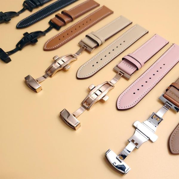 for samsung galaxy watch3 45mm band watchbands watch 3 41mm bracelet butterfly buckle genuine leather strap bands, Black;brown
for samsung galaxy watch3 45mm band watchbands watch 3 41mm bracelet butterfly buckle genuine leather strap bands, Black;brown