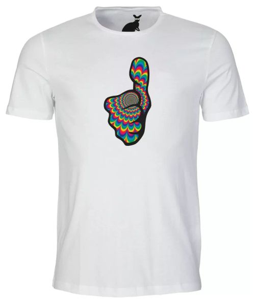 psychedelic thumbs up mens t shirt festival party rave techno mdma sixties 60s, White;black
psychedelic thumbs up mens t shirt festival party rave techno mdma sixties 60s, White;black