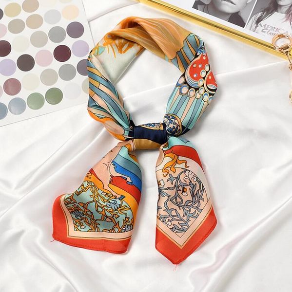 scarves yishine square silk neck scarf sweater decorated small bandana fashion print foulard headwear 70cm, Blue;gray
scarves yishine square silk neck scarf sweater decorated small bandana fashion print foulard headwear 70cm, Blue;gray