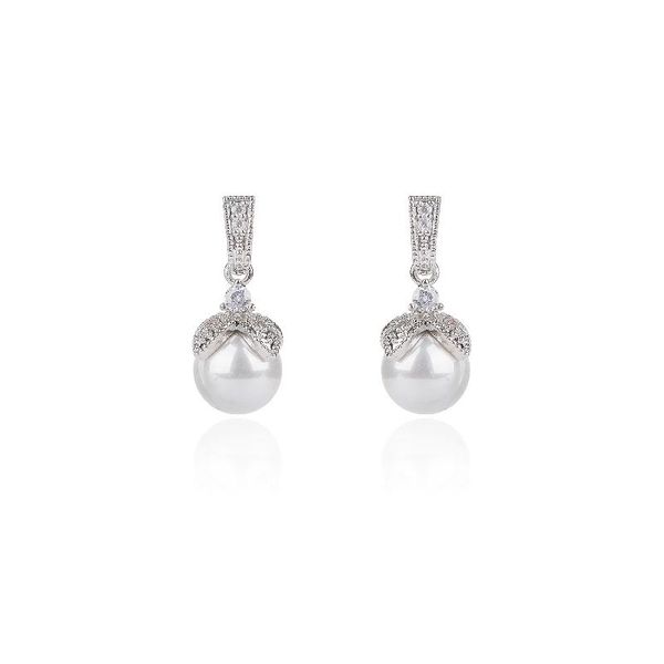 dangle & chandelier cubic zircon cz earrings for wedding, pearls earring bride, women girl birthday party jewelry ce11595, Silver
dangle & chandelier cubic zircon cz earrings for wedding, pearls earring bride, women girl birthday party jewelry ce11595, Silver