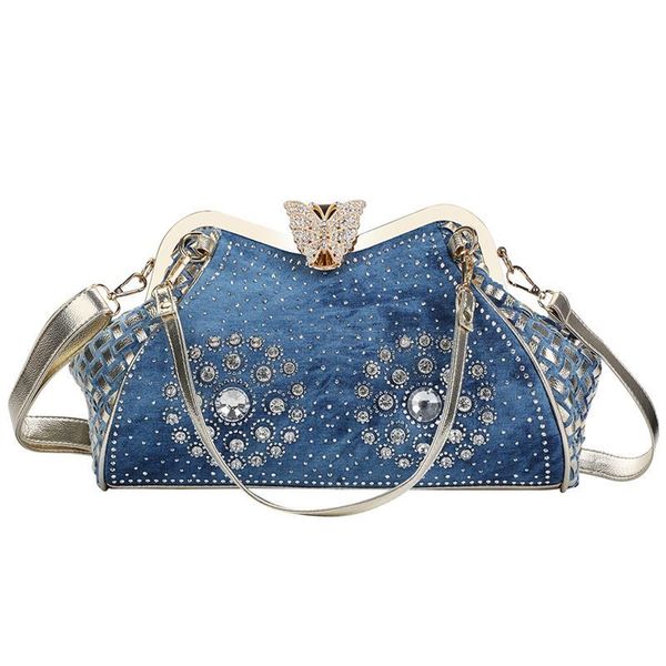 evening bags solid color tote bag 2021 fashion high-quality soft jeans rhinestones women's designer handbag travel shoulder
evening bags solid color tote bag 2021 fashion high-quality soft jeans rhinestones women's designer handbag travel shoulder