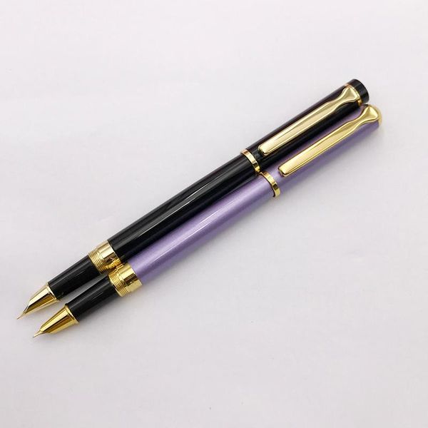 fountain pens hooded nib 0.38mm extra fine ink for writing gold clip black purple metal school office supplies
fountain pens hooded nib 0.38mm extra fine ink for writing gold clip black purple metal school office supplies