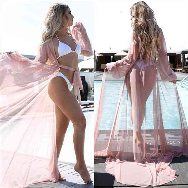 women kaftan tunic chiffon see through beach dress robe black long cover up robe de bikinis bathing suit, White;black
women kaftan tunic chiffon see through beach dress robe black long cover up robe de bikinis bathing suit, White;black