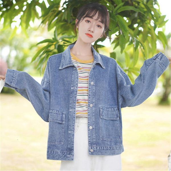 women's jackets autumn fashion blue short jeans jacket women korean clothes loose single breasted casual long sleeve den qays, Black;brown
women's jackets autumn fashion blue short jeans jacket women korean clothes loose single breasted casual long sleeve den qays, Black;brown