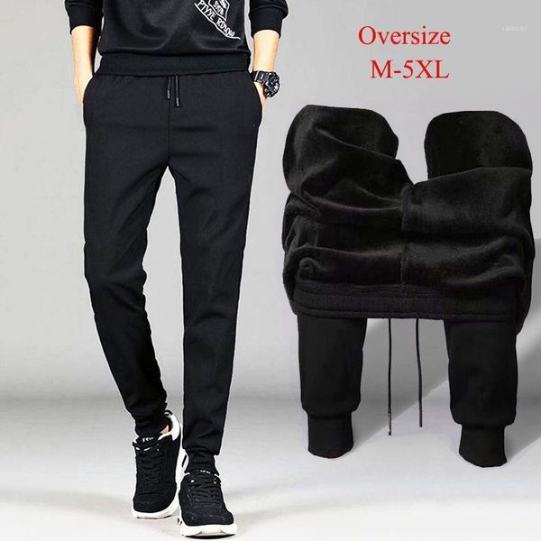 men's pants cashmere sweatpants winter warmth thickening plus fleece trousers lining joggers men sweat, Black
men's pants cashmere sweatpants winter warmth thickening plus fleece trousers lining joggers men sweat, Black