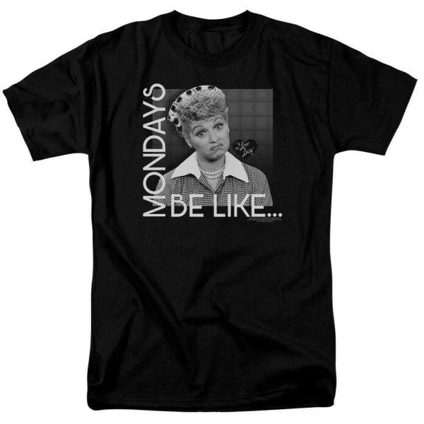 i love lucy mondays be like t shirt licensed funny tv show tee black, White;black
i love lucy mondays be like t shirt licensed funny tv show tee black, White;black