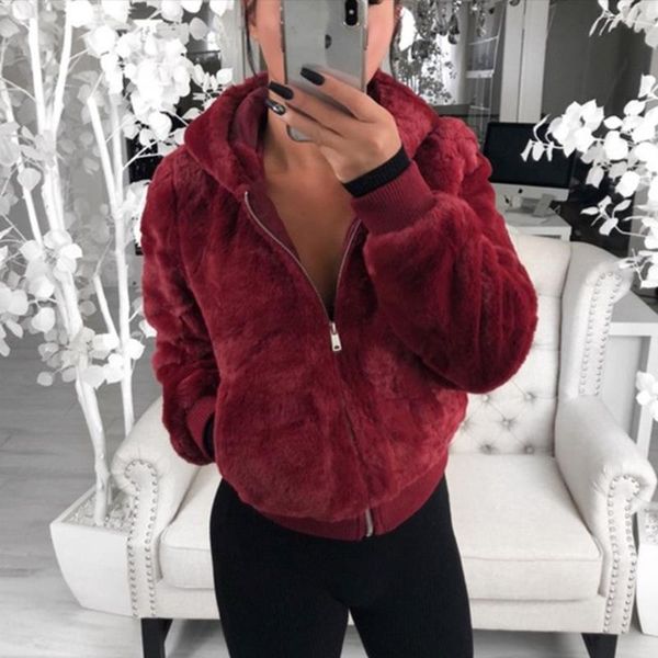 women's fur & faux 2021 coat fashion high waist long sleeve hooded jacket thin loose, Black
women's fur & faux 2021 coat fashion high waist long sleeve hooded jacket thin loose, Black