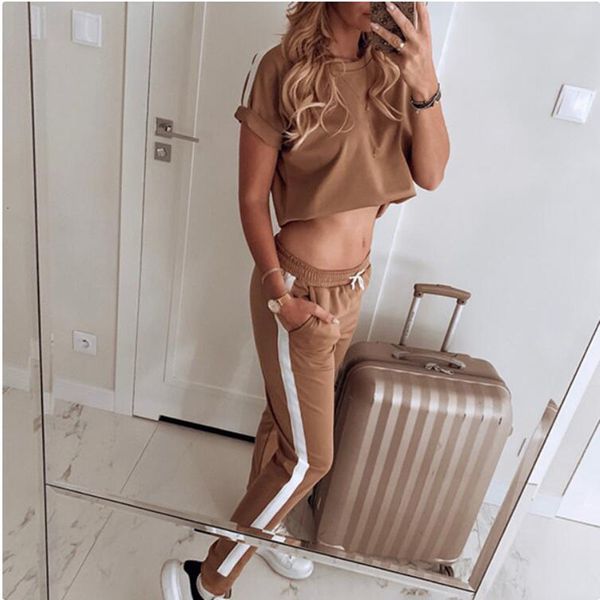 women solid suit drawstring design pant sets 2 pieces spring sportwear ladies elastic tracksuit female trousers 201007, White
women solid suit drawstring design pant sets 2 pieces spring sportwear ladies elastic tracksuit female trousers 201007, White
