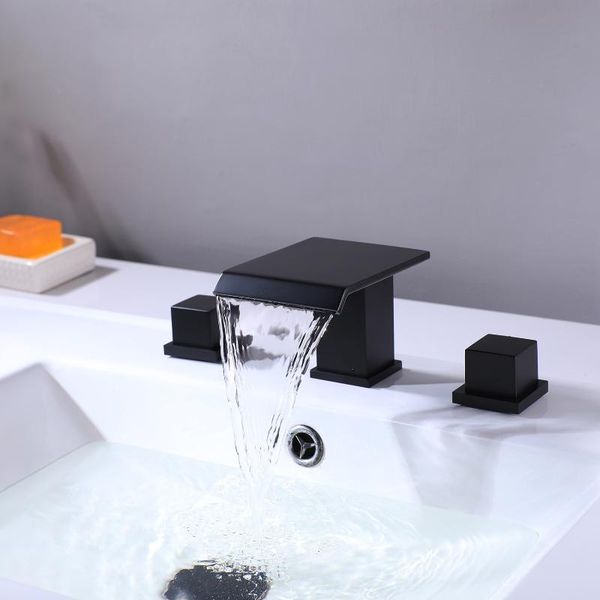 luxury waterfall three holes two handles bathroom sink faucet square brass basin mixer cold tap faucets
luxury waterfall three holes two handles bathroom sink faucet square brass basin mixer cold tap faucets