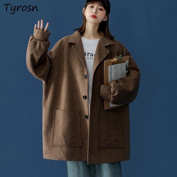 women's wool & blends women coats harajuku solid oversize bf japan style chic leisure thickening retro daily warm outwear hipsters simp, Black
women's wool & blends women coats harajuku solid oversize bf japan style chic leisure thickening retro daily warm outwear hipsters simp, Black