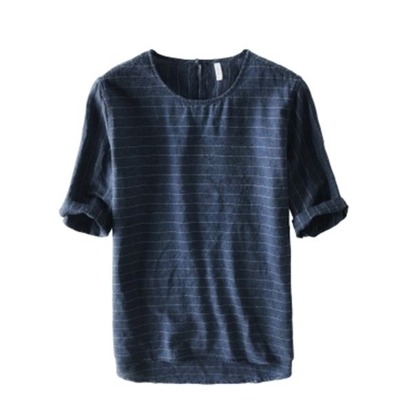 retro t shirt for men cotton linen short sleeve striped tshirts male summer new fashion o-neck tees 210421, White;black
retro t shirt for men cotton linen short sleeve striped tshirts male summer new fashion o-neck tees 210421, White;black