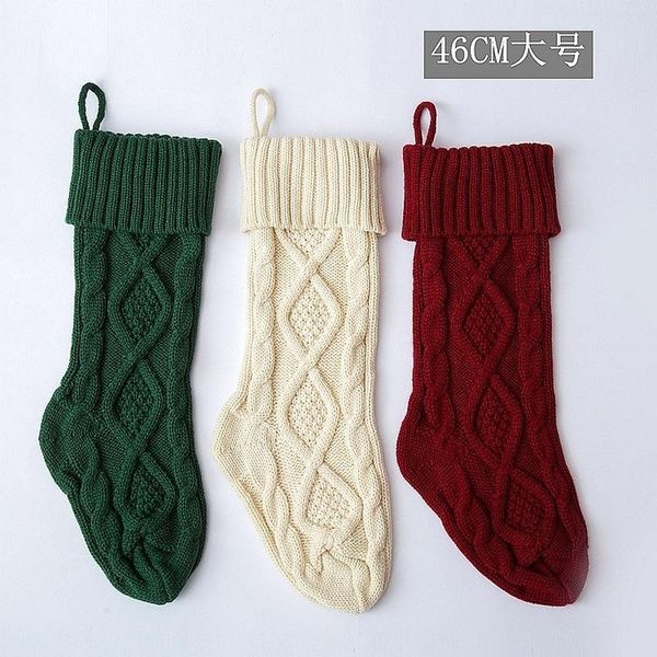 sports socks 1 pc large 46cm knitted wool home decoration candy bag set diamond gift ornament christmas, Black
sports socks 1 pc large 46cm knitted wool home decoration candy bag set diamond gift ornament christmas, Black