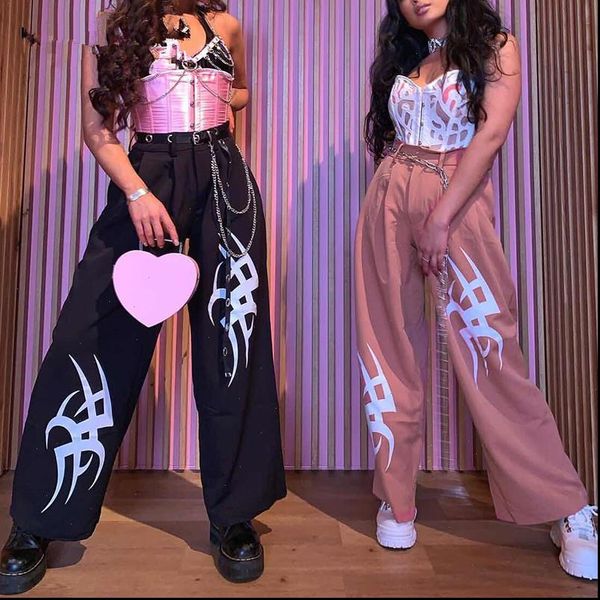 womens capris harajuku high waist wide leg pants women black printed casual ladies trousers pink punk sweatpants streetwear summer, Black;white
womens capris harajuku high waist wide leg pants women black printed casual ladies trousers pink punk sweatpants streetwear summer, Black;white
