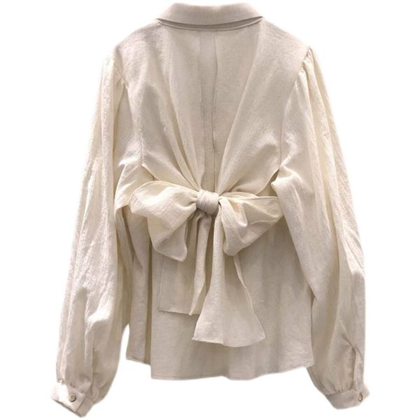 spring/summer korean casual loose sweet beauty shirt elegant temperament commuter wind back tie bow long-sleeved shirt 210421, White
spring/summer korean casual loose sweet beauty shirt elegant temperament commuter wind back tie bow long-sleeved shirt 210421, White