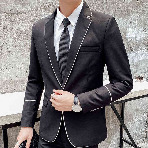 luxury men's suits blazers spring and autumn solid color men's slim groom's wedding three piece suit, White;black
luxury men's suits blazers spring and autumn solid color men's slim groom's wedding three piece suit, White;black