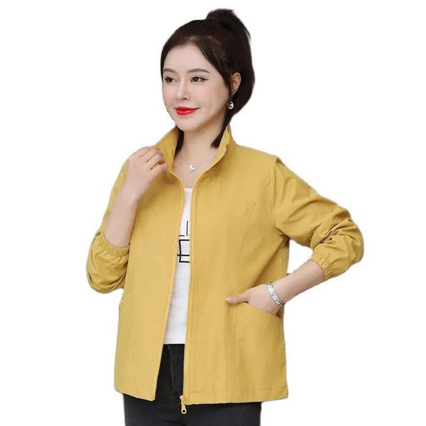 women's jackets double layer women jacket 2021autumn ladies short windbreaker coat fashion plus size 3xl stand-up collar basic lining 2, Black;brown 
women's jackets double layer women jacket 2021autumn ladies short windbreaker coat fashion plus size 3xl stand-up collar basic lining 2, Black;brown
