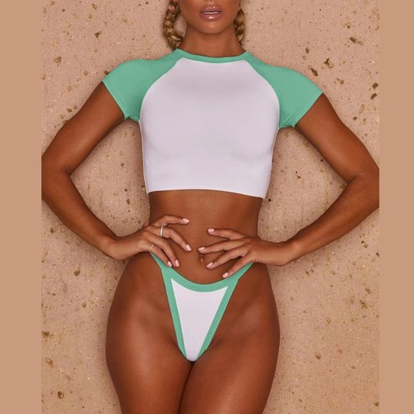 women's swimwear bikini ladies summer split two-piece solid color swimsuit maillot de bain femme biquini, White;black
women's swimwear bikini ladies summer split two-piece solid color swimsuit maillot de bain femme biquini, White;black