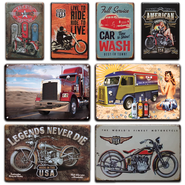shabby chic metal wall art tin sign vintage motorcycles truck bicycle metal sign family man cave living room home decoration
shabby chic metal wall art tin sign vintage motorcycles truck bicycle metal sign family man cave living room home decoration