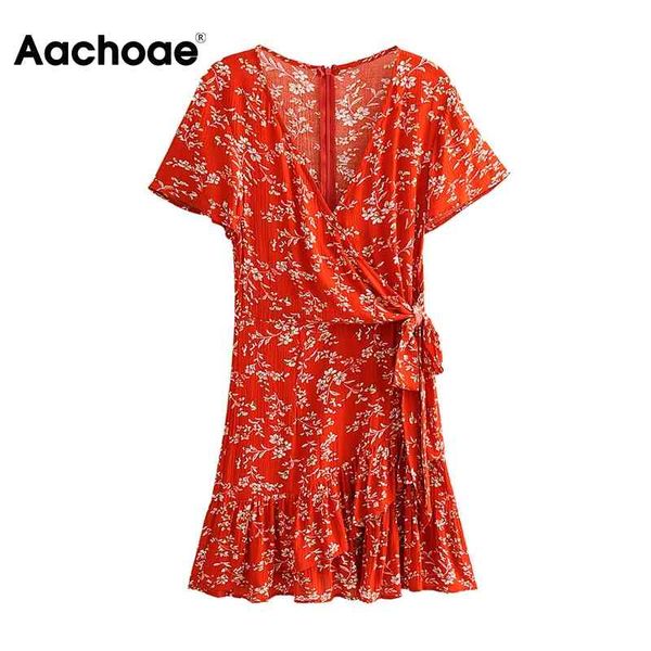 aachoae women v neck ruffle wrap dress summer a line beach party dresses casual short sleeve floral print mini dress 210413, Black;gray
aachoae women v neck ruffle wrap dress summer a line beach party dresses casual short sleeve floral print mini dress 210413, Black;gray