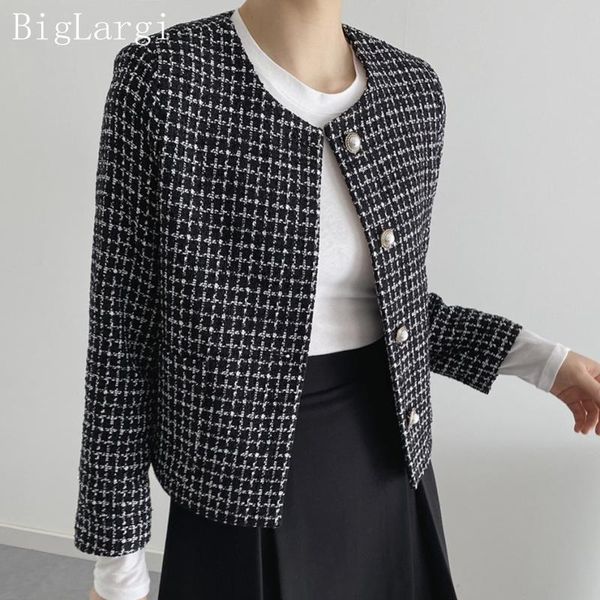 women's wool & blends women korean style plaid jacket coat woman spring autumn casual fashion cardigan coats ladies arrival and 2021, Black
women's wool & blends women korean style plaid jacket coat woman spring autumn casual fashion cardigan coats ladies arrival and 2021, Black