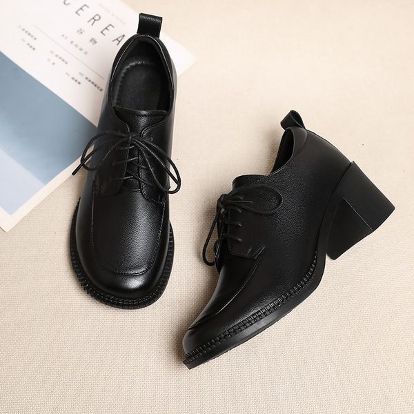 shallow mouth single thick 2021 middle heel's sho summer spring and autumn soft leather round, Black
shallow mouth single thick 2021 middle heel's sho summer spring and autumn soft leather round, Black
