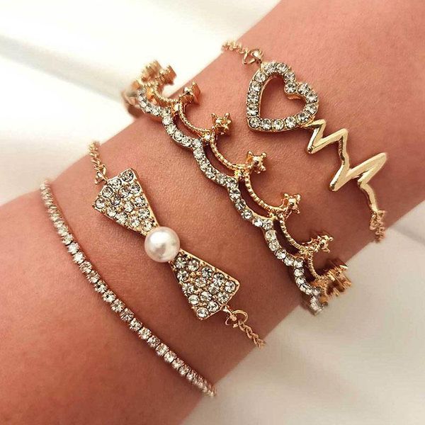 link, chain juorest boho bangle for women crown heart bow knot heartbeat pearl bracelets crystal charm bead bracelet set jewelry, Black
link, chain juorest boho bangle for women crown heart bow knot heartbeat pearl bracelets crystal charm bead bracelet set jewelry, Black