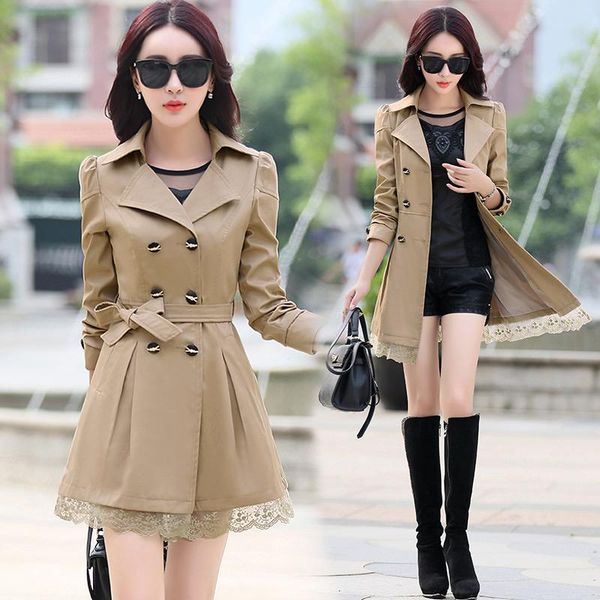 women's jackets 2021 basic jacket women fashion loose winter warm long sleeve button lace coat with belt lady elegant windbreaker, Black;brown
women's jackets 2021 basic jacket women fashion loose winter warm long sleeve button lace coat with belt lady elegant windbreaker, Black;brown