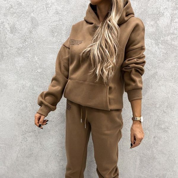 women's two piece pants warm hoodie sweatshirts and long pant fashion sets ladies sports suit 2021 autumn women elegant solid for, White
women's two piece pants warm hoodie sweatshirts and long pant fashion sets ladies sports suit 2021 autumn women elegant solid for, White