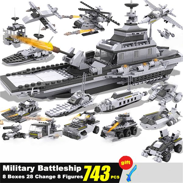 747 PCS Military Warship Aircraft Army Figures Building Blocks Construction Bricks Mini Figures Store Children Toys for Boys
747 PCS Military Warship Aircraft Army Figures Building Blocks Construction Bricks Mini Figures Store Children Toys for Boys