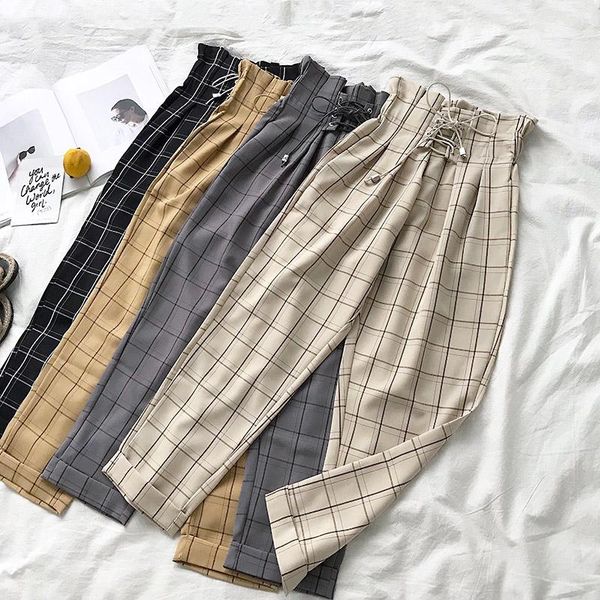 women's pants & capris neploe plaid women solid fashion lace up stretch waist ladies trousers spring 2021 casual female 1c920, Black;white
women's pants & capris neploe plaid women solid fashion lace up stretch waist ladies trousers spring 2021 casual female 1c920, Black;white