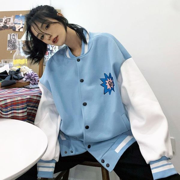 women's jackets autumn jacket women streetwear loose coats oversize baseball uniform casual color matching letter embroidery single bre, Black;brown
women's jackets autumn jacket women streetwear loose coats oversize baseball uniform casual color matching letter embroidery single bre, Black;brown