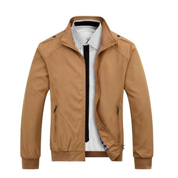 men's jackets m-5xl khaki casual solid fashion slim bomber jacket men overcoat 2021 spring autumn arrival baseball top, Black;brown
men's jackets m-5xl khaki casual solid fashion slim bomber jacket men overcoat 2021 spring autumn arrival baseball top, Black;brown