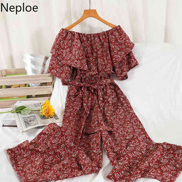 neploe jumpsuits women summer ropa mujer elegant ruffled off shoulder retro floral bodysuit high waist wide leg pants playsuit 210422, Black;white
neploe jumpsuits women summer ropa mujer elegant ruffled off shoulder retro floral bodysuit high waist wide leg pants playsuit 210422, Black;white