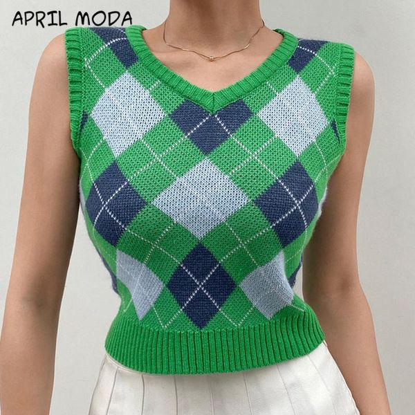 women's tanks & camis 2021 fashion sleeveless sweater vest 90s v neck plaid knitted vests women casual preppy style crop autumn patchwo, White
women's tanks & camis 2021 fashion sleeveless sweater vest 90s v neck plaid knitted vests women casual preppy style crop autumn patchwo, White