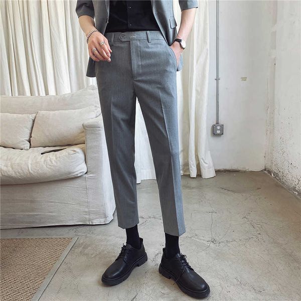 summer men casual pants ankle length formal business dress pants male office social streetwear trousers wedding suit pants 210527, White;black
summer men casual pants ankle length formal business dress pants male office social streetwear trousers wedding suit pants 210527, White;black