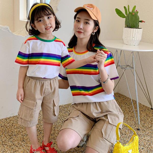 family matching outfits 2021 summer parent-children boys girls round neck short sleeve striped t-shirt, Blue
family matching outfits 2021 summer parent-children boys girls round neck short sleeve striped t-shirt, Blue