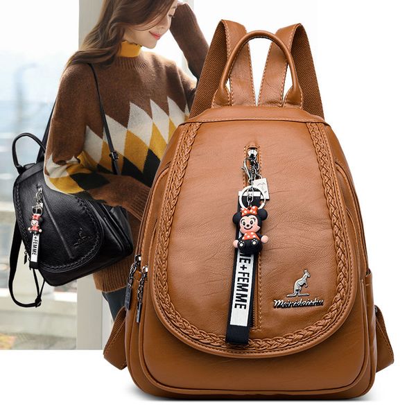 womens soft leather backpack 2021 new korean style trendy large-capacity backpack fashionable all-match womens backpack womens bag
womens soft leather backpack 2021 new korean style trendy large-capacity backpack fashionable all-match womens backpack womens bag