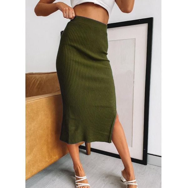 autumn 2021 mid-calf bodycon skirts knitted split women solid elastic waist winter green elegant feamle outwear g2044, Black
autumn 2021 mid-calf bodycon skirts knitted split women solid elastic waist winter green elegant feamle outwear g2044, Black