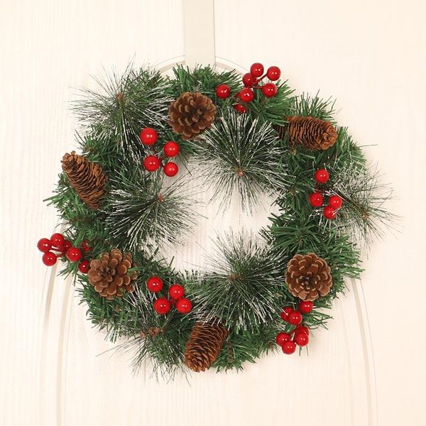 decorative flowers & wreaths christmas flocking pendant ornament pine needle wreath green / silver and red fruit festival door hanging
decorative flowers & wreaths christmas flocking pendant ornament pine needle wreath green / silver and red fruit festival door hanging