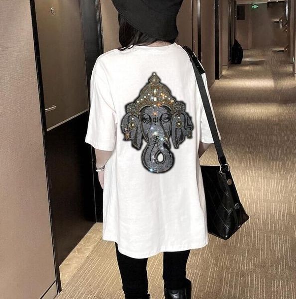 women's t-shirt loose design 2021 women summer tshirt casual drill tee short sleeve clothes, White
women's t-shirt loose design 2021 women summer tshirt casual drill tee short sleeve clothes, White