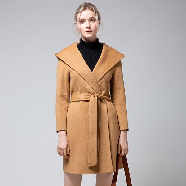 women's trench coats wool coat in long autumn and winter hooded jacket thickening 2m7h, Tan;black
women's trench coats wool coat in long autumn and winter hooded jacket thickening 2m7h, Tan;black