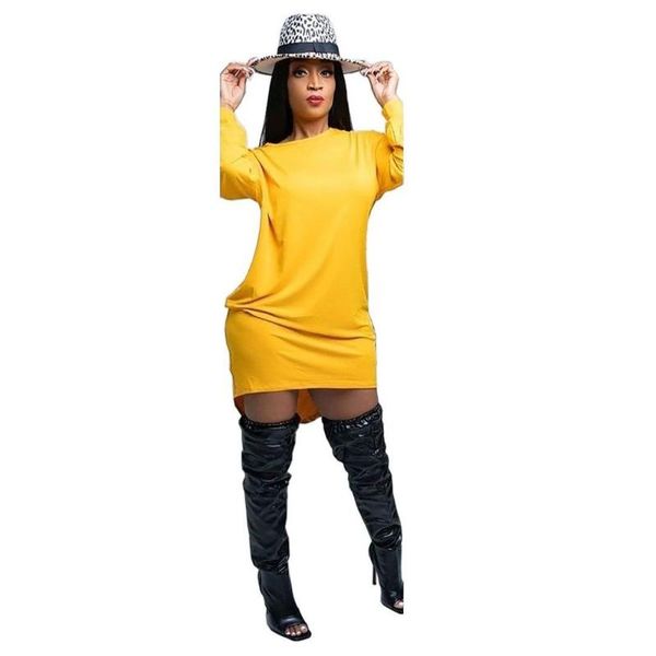 casual dresses simple plain color loose irregular dress woman one shoulder long sleeve vestidos autumn front short back robe, Black;gray
casual dresses simple plain color loose irregular dress woman one shoulder long sleeve vestidos autumn front short back robe, Black;gray