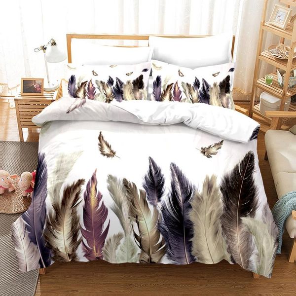 bedding sets 3d plume duvet cover set with pillowcase twin full king bedclothes bed linen