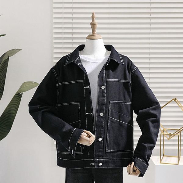 women's jackets vintage women lapel loose beige denim jacket spring autumn 2021 korean long sleeve big pocket jeans female cowboy jaque, Black;brown
women's jackets vintage women lapel loose beige denim jacket spring autumn 2021 korean long sleeve big pocket jeans female cowboy jaque, Black;brown