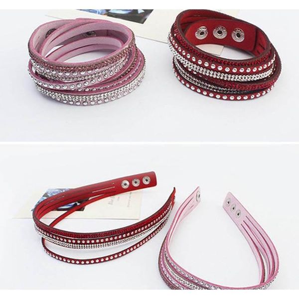 link, chain selling rhinestone crystal multilayer bracelets bangles flannel leather wrap bracelet wristbands for women snap button jewelry 4, Black
link, chain selling rhinestone crystal multilayer bracelets bangles flannel leather wrap bracelet wristbands for women snap button jewelry 4, Black