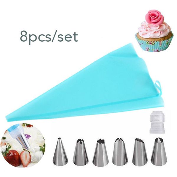 baking & pastry tools 8pcs/set cream decorating bag+stainless steel nozzles kitchen diy cake
baking & pastry tools 8pcs/set cream decorating bag+stainless steel nozzles kitchen diy cake