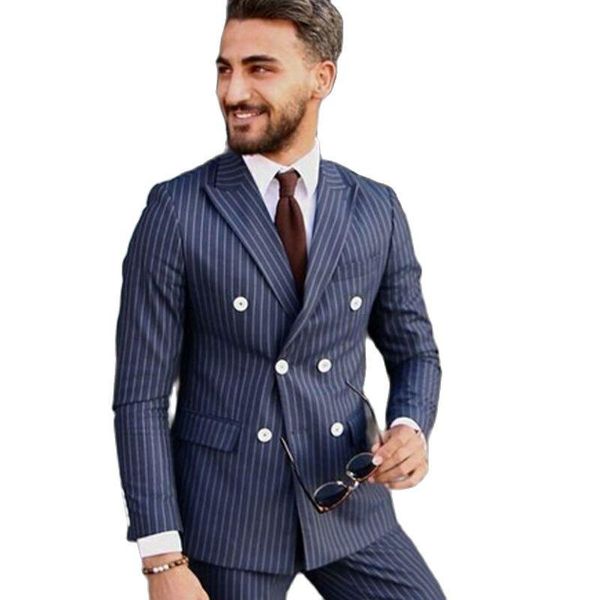 navy blue stripe double breasted business men suit slim fit for dinner party formal wedding groom tuxedo 2 piece jacket pants men's sui, White;black
navy blue stripe double breasted business men suit slim fit for dinner party formal wedding groom tuxedo 2 piece jacket pants men's sui, White;black
