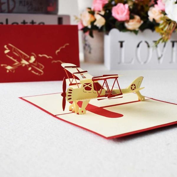 1pc 3d greeting creative message airplane model shape design for friends (red) cards
1pc 3d greeting creative message airplane model shape design for friends (red) cards