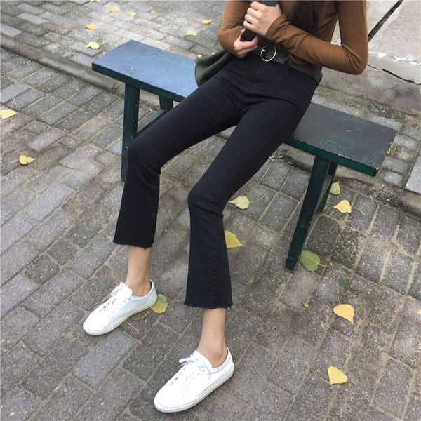 women's jeans women high waist skinny all-match ripped black womens ankle-length flare jean korean style simple trendy student trousers, Blue
women's jeans women high waist skinny all-match ripped black womens ankle-length flare jean korean style simple trendy student trousers, Blue
