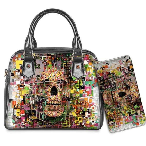 evening bags pu leather handbag for women girl fashion cool style skull printing messenger with purse bolsa female
evening bags pu leather handbag for women girl fashion cool style skull printing messenger with purse bolsa female